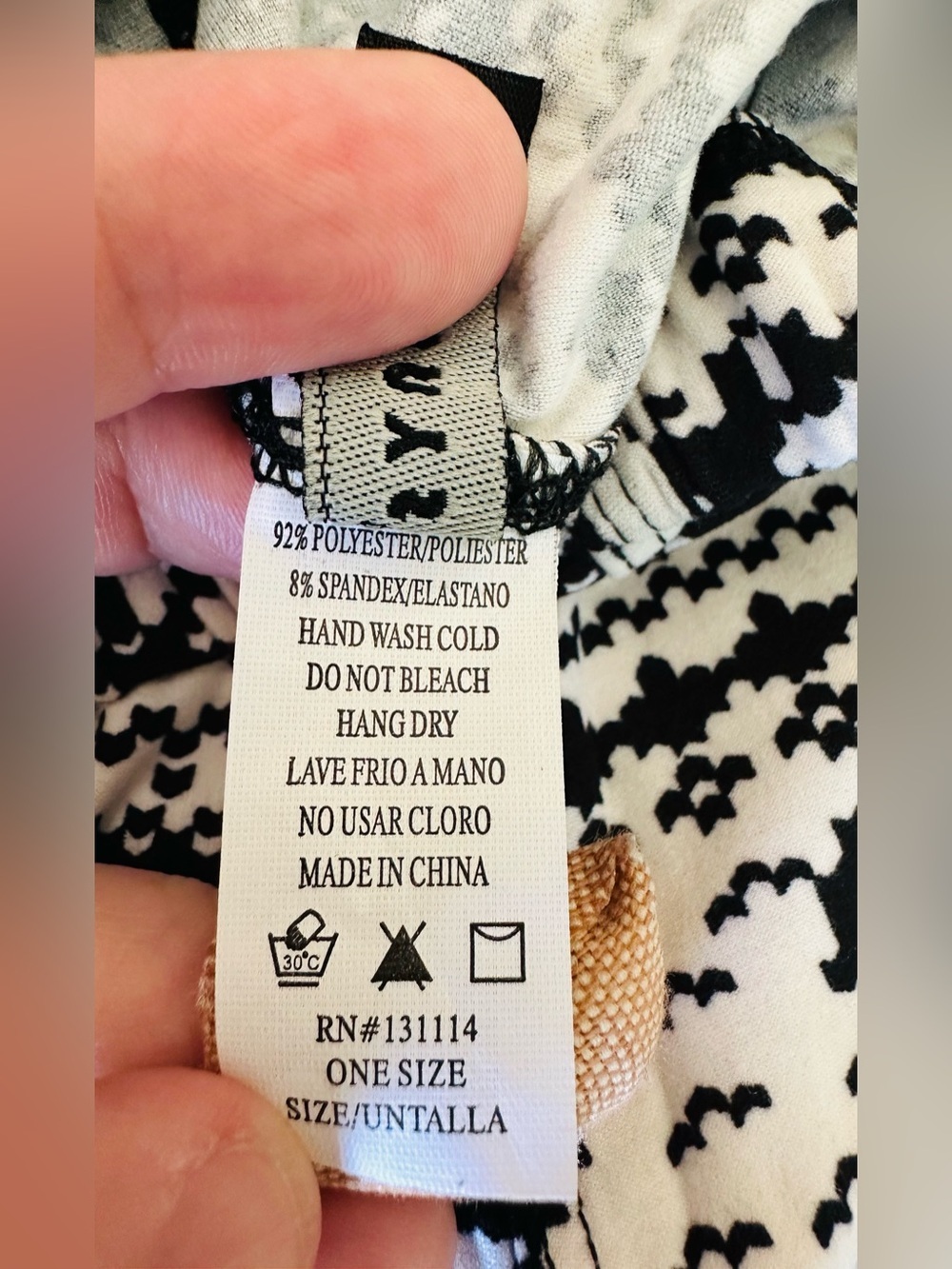 Always Black & White Fair Isle Pattern Leggings - Picture 5 of 5